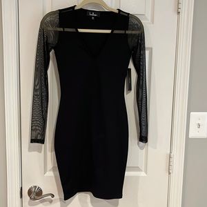 Lulu’s NWT shear black dress women’s XS